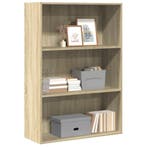 vidaXL Boekenkast 80x30x114 cm bewerkt hout sonoma, Verzenden, Nieuw