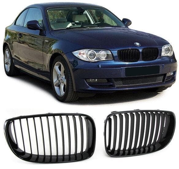 Glans Zwarte Nieren (Grillen) BMW E81 E82 E87 LCI E87 B0218, Auto-onderdelen, Carrosserie, Nieuw, BMW, Voor, Links, Rechts