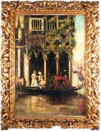 Scuola veneta (XIX) - Scena galante a Venezia