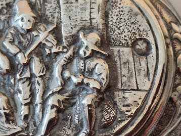 Pepermuntdoos - Ovale Hollandse Zilveren Oud-Hollandse, Antiek en Kunst
