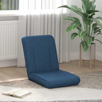 vidaXL Verstelbare vloostoel Blauw Stof, Verzenden, Nieuw