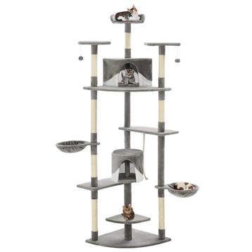 vidaXL Kattenkrabpaal met sisal krabpalen 203 cm grijs en, Verzenden, Nieuw