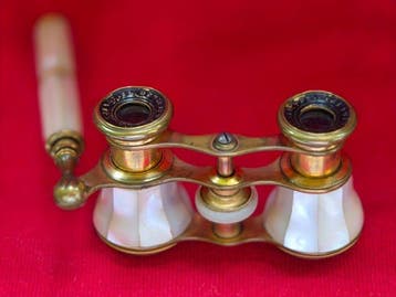 Zoom binoculars - Opernglas mit Lorgnette - 1850-1900 -, Antiek en Kunst