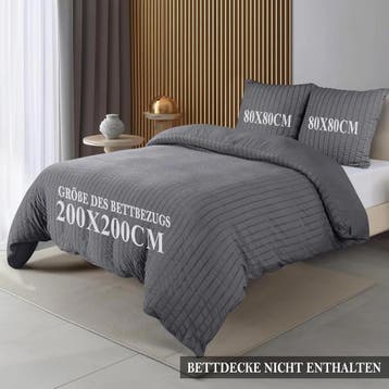 Utopia Bedding Seersucker Beddengoed 200x200 Set - Microv..., Ophalen of Verzenden, Nieuw