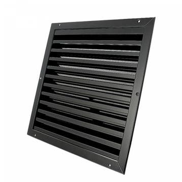 Buitenmuurrooster aluminium (LxH) 500x500mm - zwart, Verzenden, Nieuw