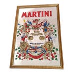 Martini - Barokspiegel - Martini - Reclamebord - Glas, Hout