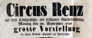 Circus Renz. - Grosse Vorstellung der höheren Reitkunst -