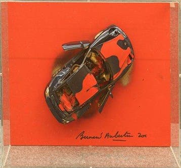 Bernard Aubertin (1934-2015) - Voiture brûlée