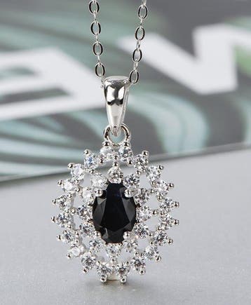 Zonder minimumprijs - Ketting met hanger Zilver - 1.00ct.