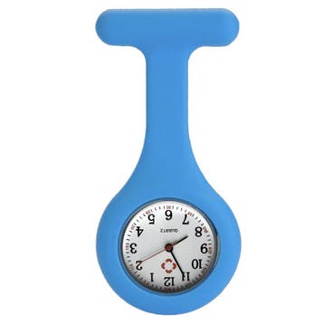 Fako - Verpleegstershorloge - Siliconen Uni - Blauw, Verzenden