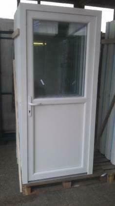 PVC deuren 93x208 half glas- ideaal voor schuur,garage STOCK, Doe-het-zelf en Bouw, Deuren en Vliegenramen, Nieuw, Glas, Kunststof