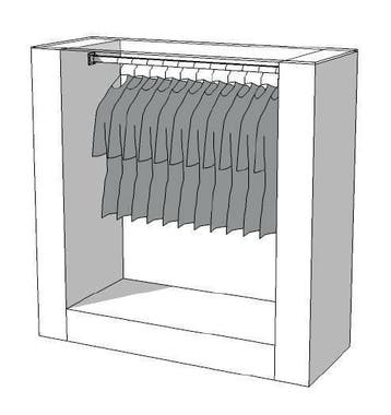 *TIP*  Glossy middenunit kledingrek R-PR-005, Articles professionnels, Aménagement de Bureau & Magasin | Commerce & Inventaire