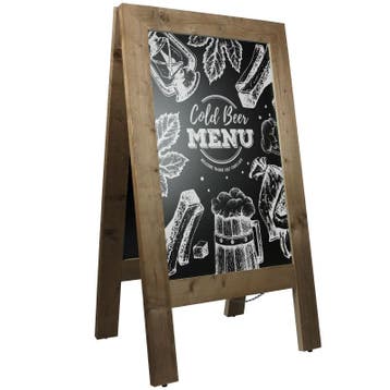 Krijtstoepbord Steigerhout 75x135 cm, Verzenden