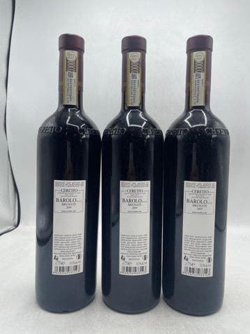 2009 Ceretto Barolo Brunate - Barolo DOCG - 3 Bouteilles, Verzamelen, Nieuw