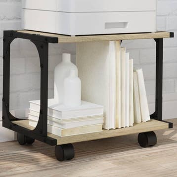 vidaXL Printerkastje 2-laags 41x28x33,5 cm hout sonoma eiken, Verzenden