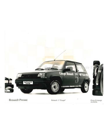 1984 RENAULT 5 GT TURBO PERSFOTO, Nieuw