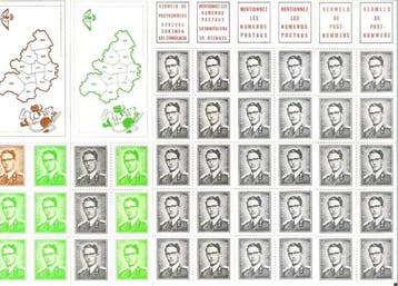 België 1969 - Boekje 1 tem 18, Gestempeld
