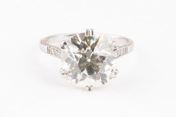 Bague Platine - 4.90ct. tw. Diamant (Naturelle) - Diamant -, Handtassen en Accessoires, Ringen, Nieuw