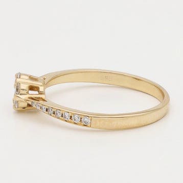 Sans prix de réserve - Bague - 14 carats Or jaune - Diamant