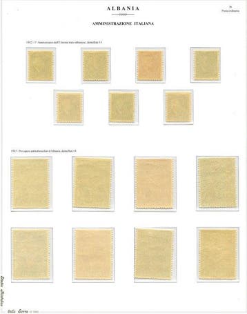 Albanie 1940/1945 - Petite collection MNH avec des émissions