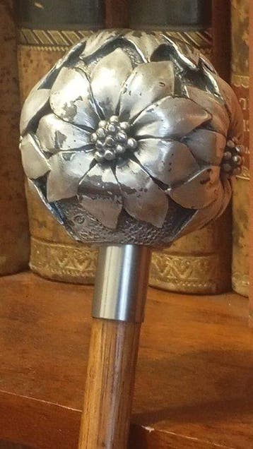 Wandelstok - .800 zilver, Antiek en Kunst