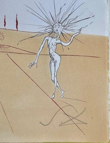 Salvador Dali (1904-1989) - Soleil et Lune : Ciel