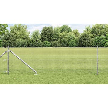 vidaXL gelast draadhek met grondpennen 50 x 0,6 m, Jardin & Terrasse, Clôtures de jardin, Verzenden