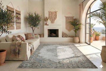 Licht vintage - Vloerkleed - 260 cm - 155 cm - met, Nieuw