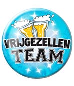 Button Vrijgezellen Team Man 10,2cm, Verzenden, Nieuw