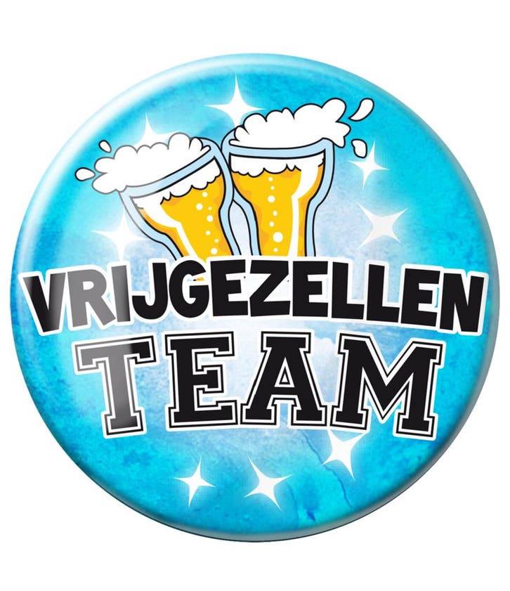 Button Vrijgezellen Team Man 10,2cm, Hobby & Loisirs créatifs, Articles de fête, Envoi
