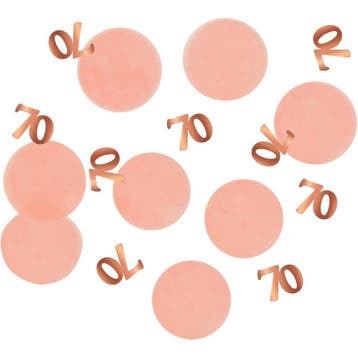 Tafelconfetti 70 Jaar Rose Goud 2,4cm 25gr, Verzenden