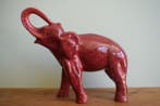 sculptuur, Eléphant en marche - 23 cm - Keramiek