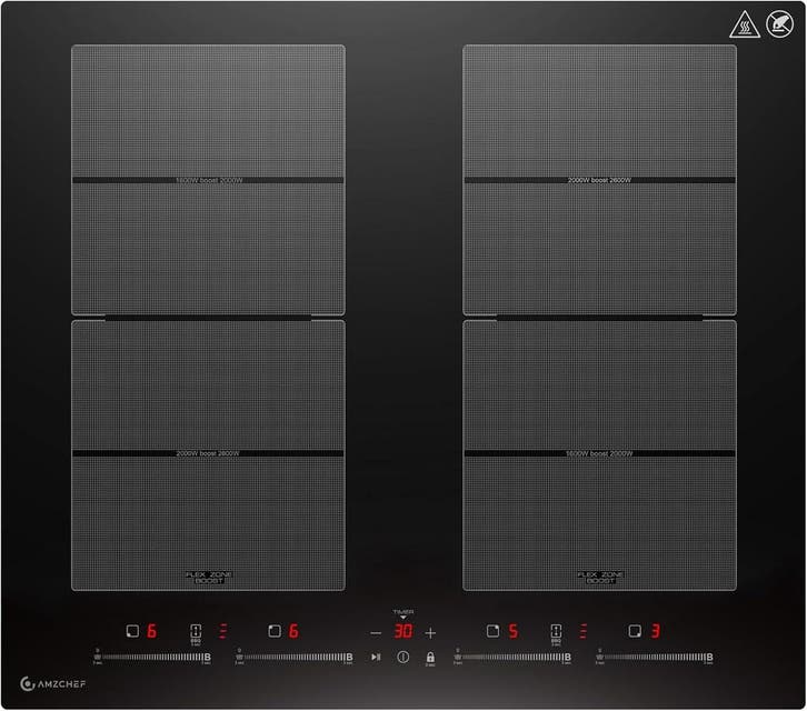AMZCHEF 7400W Inductie | OP = OP | Flexzones! (kookplaat), Electroménager, Cuisinières, Envoi