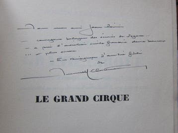 Signé ; Pierre CLOSTERMANN - Le Grand Cirque [envoi