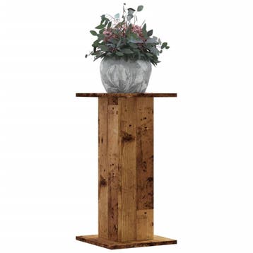 vidaXL Plantenstandaards 2 st 30x30x60 cm bewerkt hout oud, Tuin en Terras, Verzenden, Nieuw