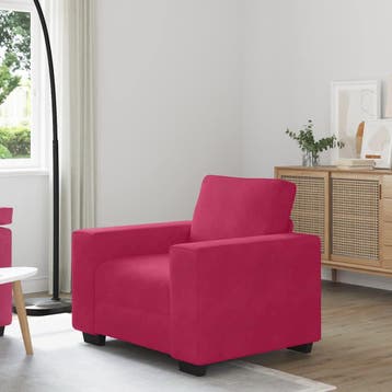 vidaXL Sofastoel Wijnrood 100x77x82 cm Fluweel, Verzenden
