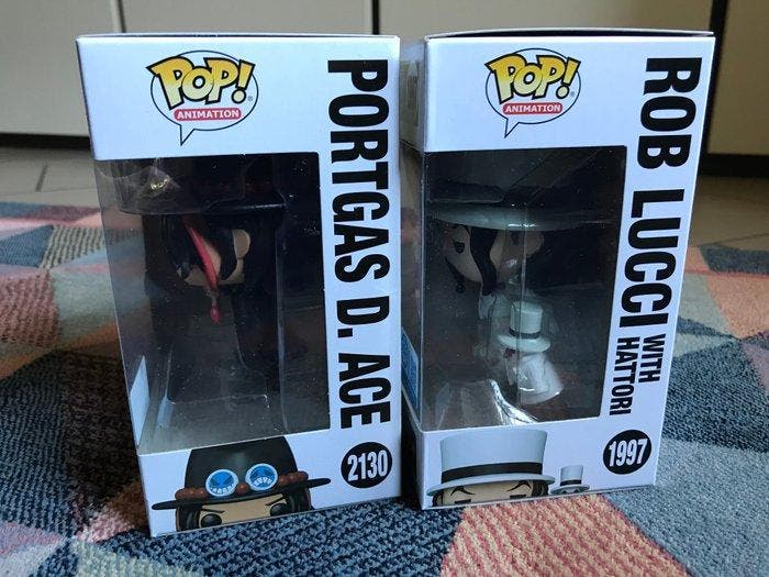 Funko - Funko Pop - One Piece - Portgas D. Ace; Rob Lucci, Antiek en Kunst, Antiek | Speelgoed