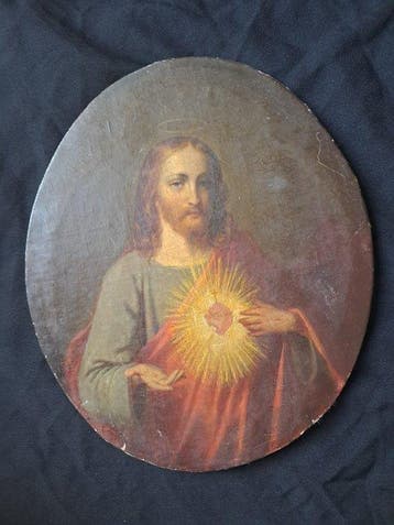 Heilig hart van Jezus op doek