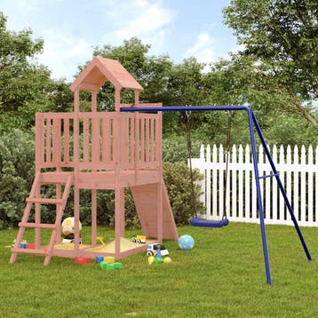 vidaXL Speelhuis massief douglashout, Kinderen en Baby's, Speelgoed | Buiten | Speeltoestellen, Verzenden, Nieuw