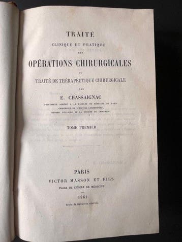 E. Chassaignac - Traité clinique et pratique des opérations