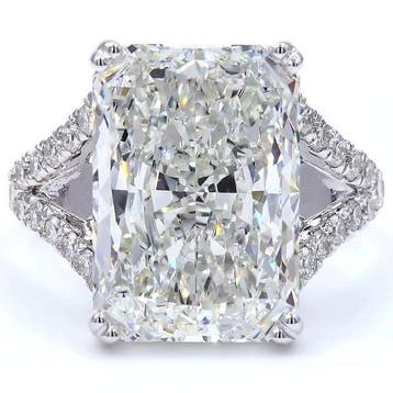 Zonder minimumprijs - Ring - 18 karaat Witgoud - 11.02ct., Nieuw