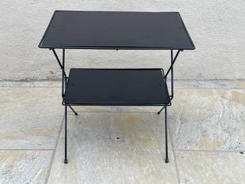 Salontafel - Metaal, Hout - tijdschrifthouder, Antiek en Kunst