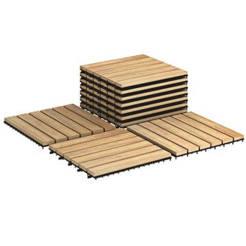 2dekans | Coast Terrastegels Acaciahout 30,5 x 30,5 x 2,5 cm, Ophalen of Verzenden