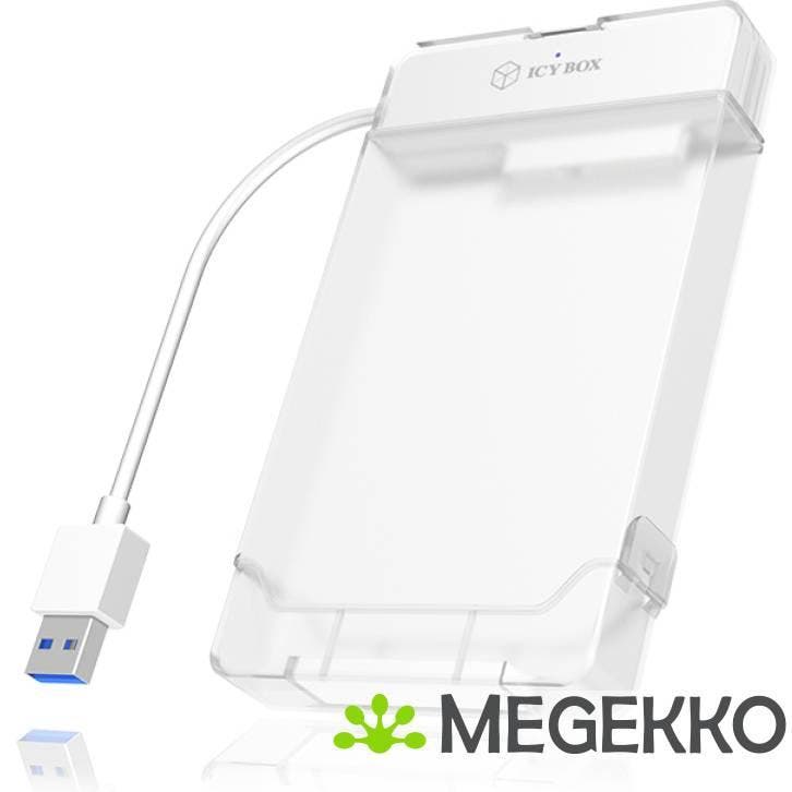 ICY BOX IB-AC703-U3 SATA III USB 3.0 Wit 2,5  behuizing, Computers en Software, Computerbehuizingen, Nieuw, Verzenden