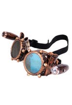 Goggles Steampunk Bril Gaas Studs Led Lampjes Koper Montuur, Ophalen of Verzenden, Nieuw