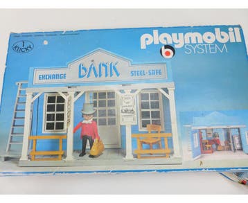 Playmobil 3422 Western Bank Bijna compleet OVP #9950, Ophalen of Verzenden, Gebruikt