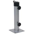 vidaXL Parasolvoet voor Ø38/48 mm stok staal zilverkleurig, Verzenden, Nieuw