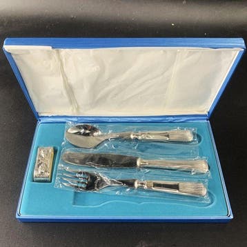 Portuguese Silver .833 Children’s Set (4 Pieces) still