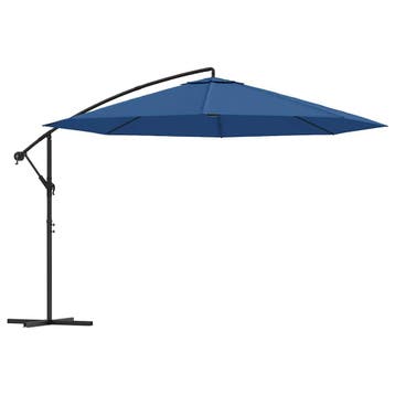vidaXL Zweefparasol met aluminium paal 350 cm blauw, Verzenden, Nieuw