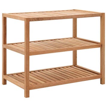 vidaXL Badkamerrek 65x40x55 cm massief walnotenhout, Huis en Inrichting, Verzenden, Nieuw